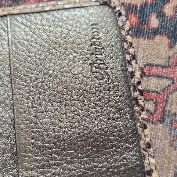 Brighton Tri Fold Snake Skin Leather Wallet - Picture 3 of 10